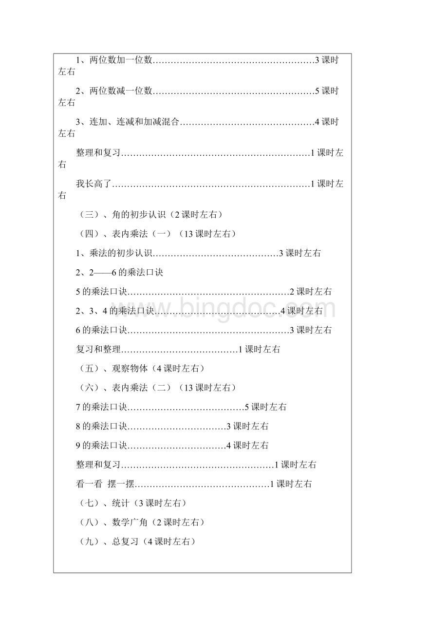 人教版小学数学二年级上册教案.docx_第3页