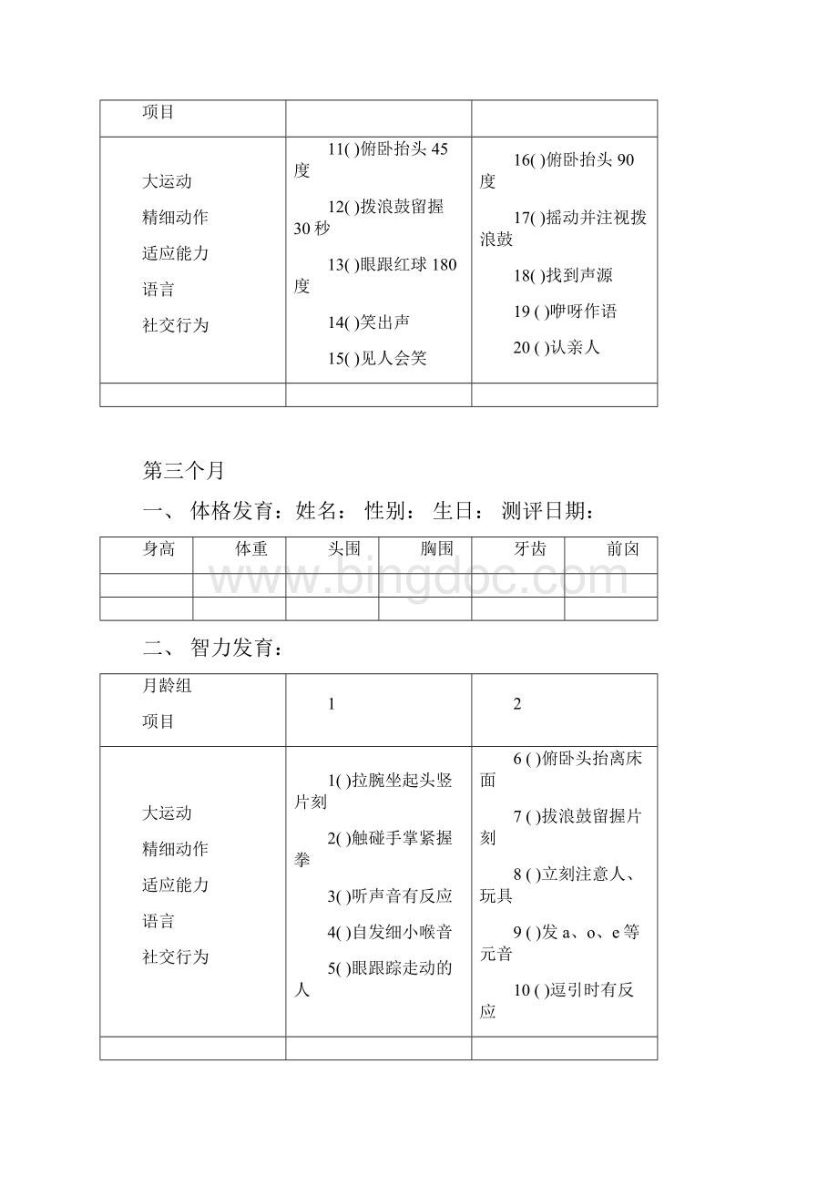 婴幼儿环境启蒙训练测评表.docx_第3页