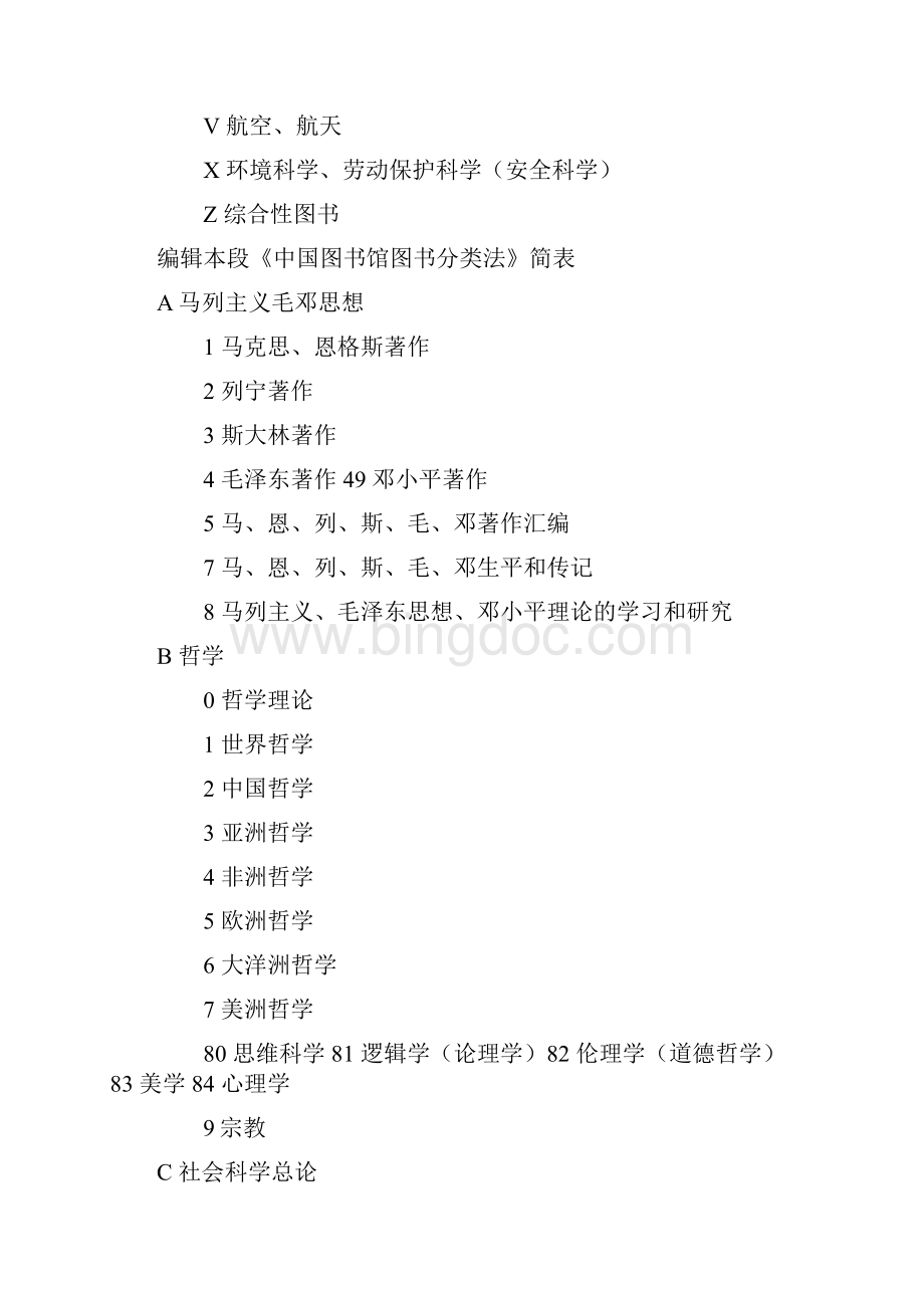 中国图书馆图书分类法 基本大类.docx_第2页