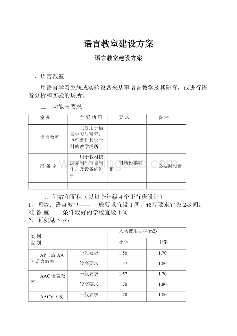 语言教室建设方案.docx_第1页