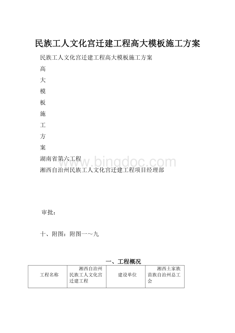 民族工人文化宫迁建工程高大模板施工方案.docx