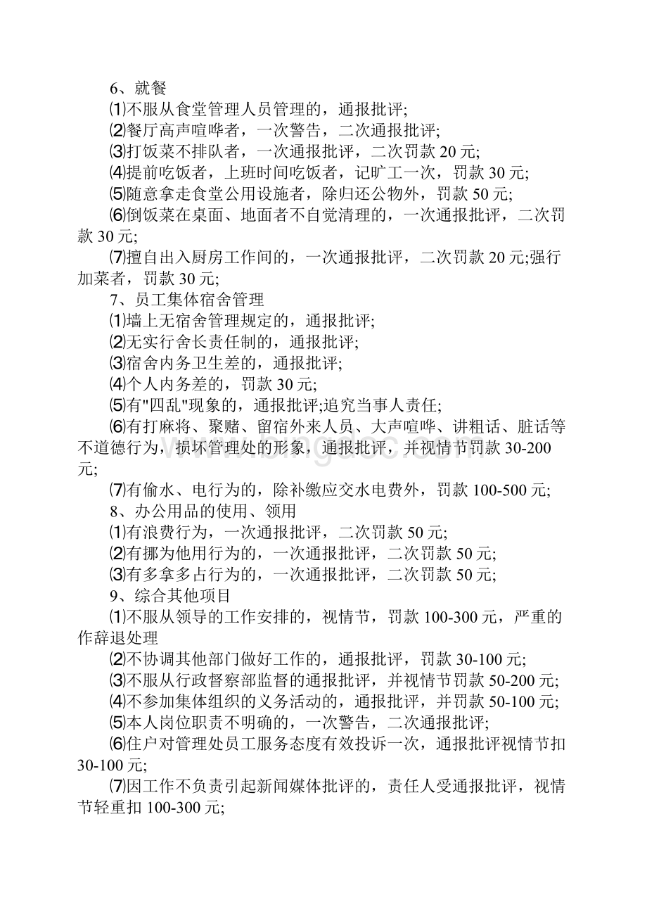 碧桂园管理处员工奖罚条例.docx_第3页