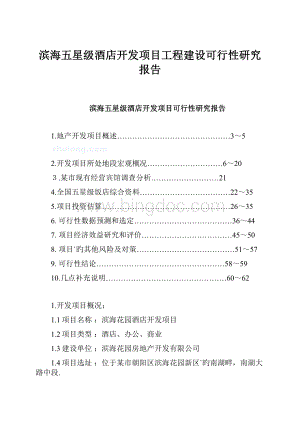 滨海五星级酒店开发项目工程建设可行性研究报告.docx