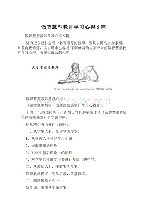 做智慧型教师学习心得5篇.docx