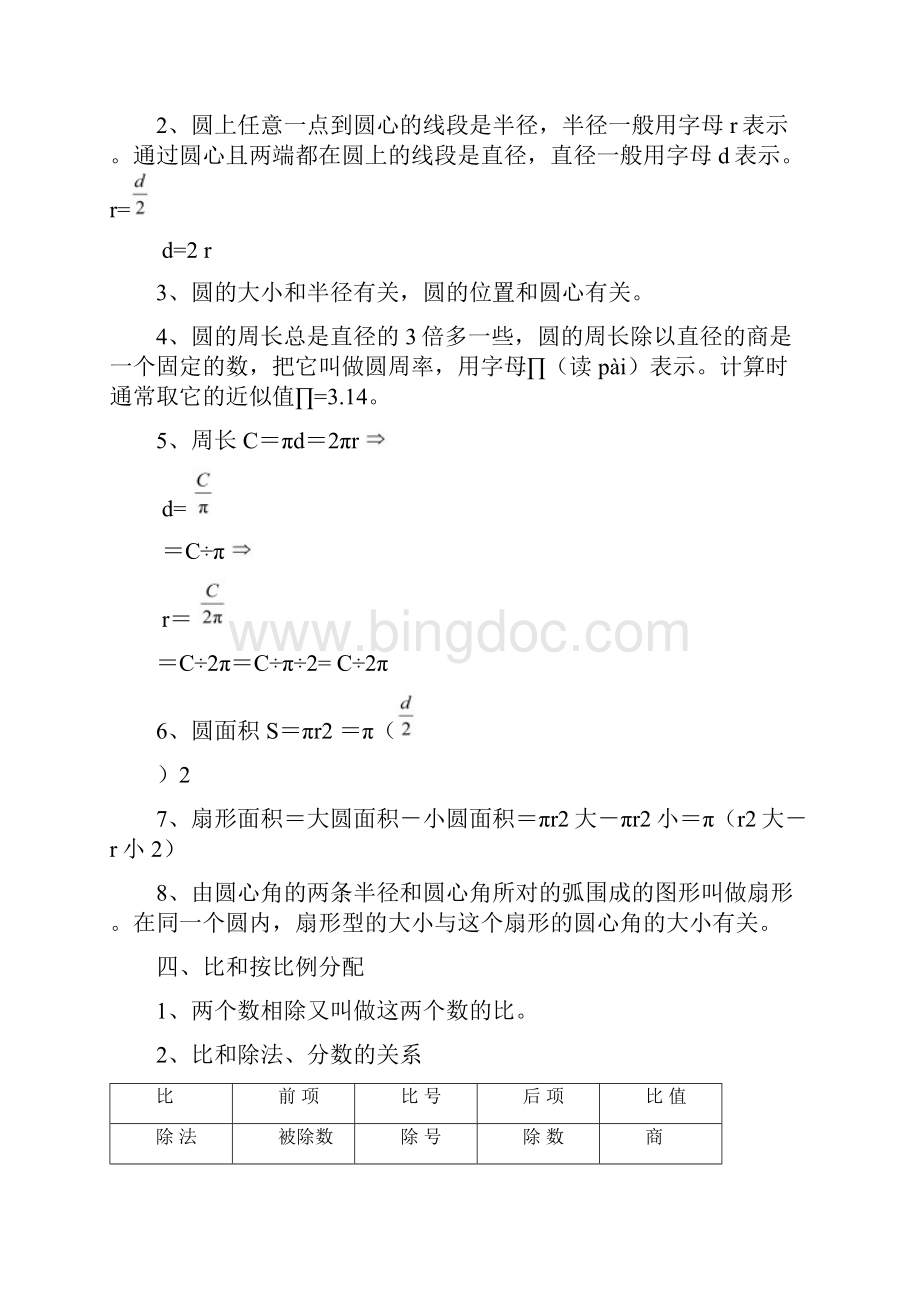 小学六年级数学概念和公式大全.docx_第2页