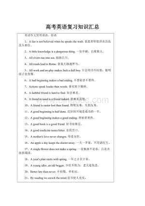 高考英语复习知识汇总.docx