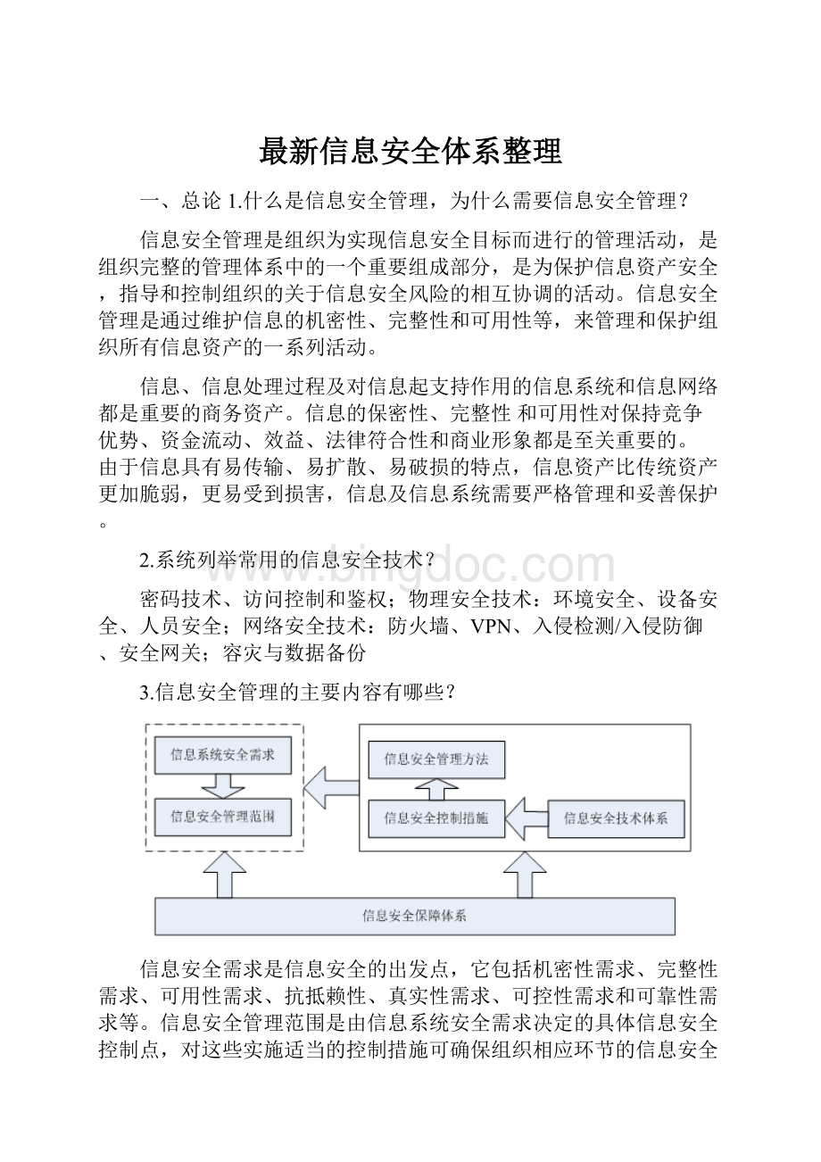 最新信息安全体系整理.docx