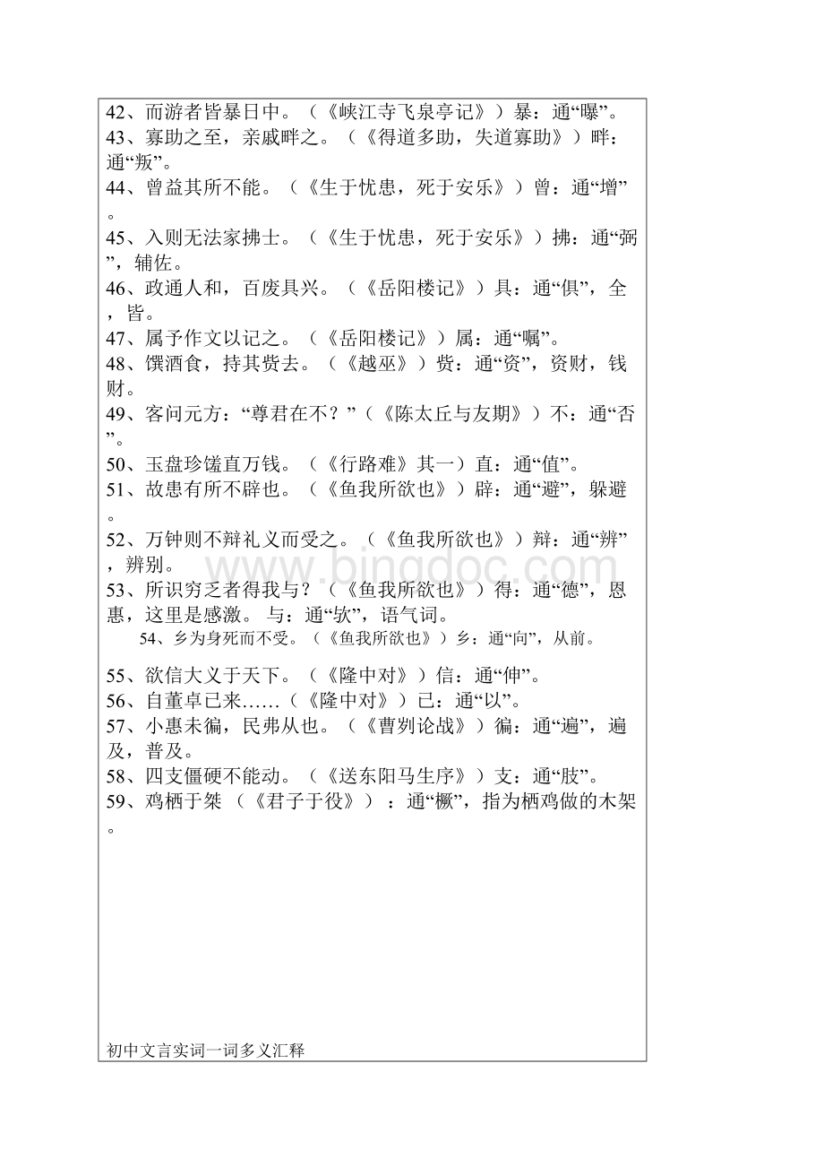 精心整理版初中语文全部文言文知识点归纳.docx_第3页