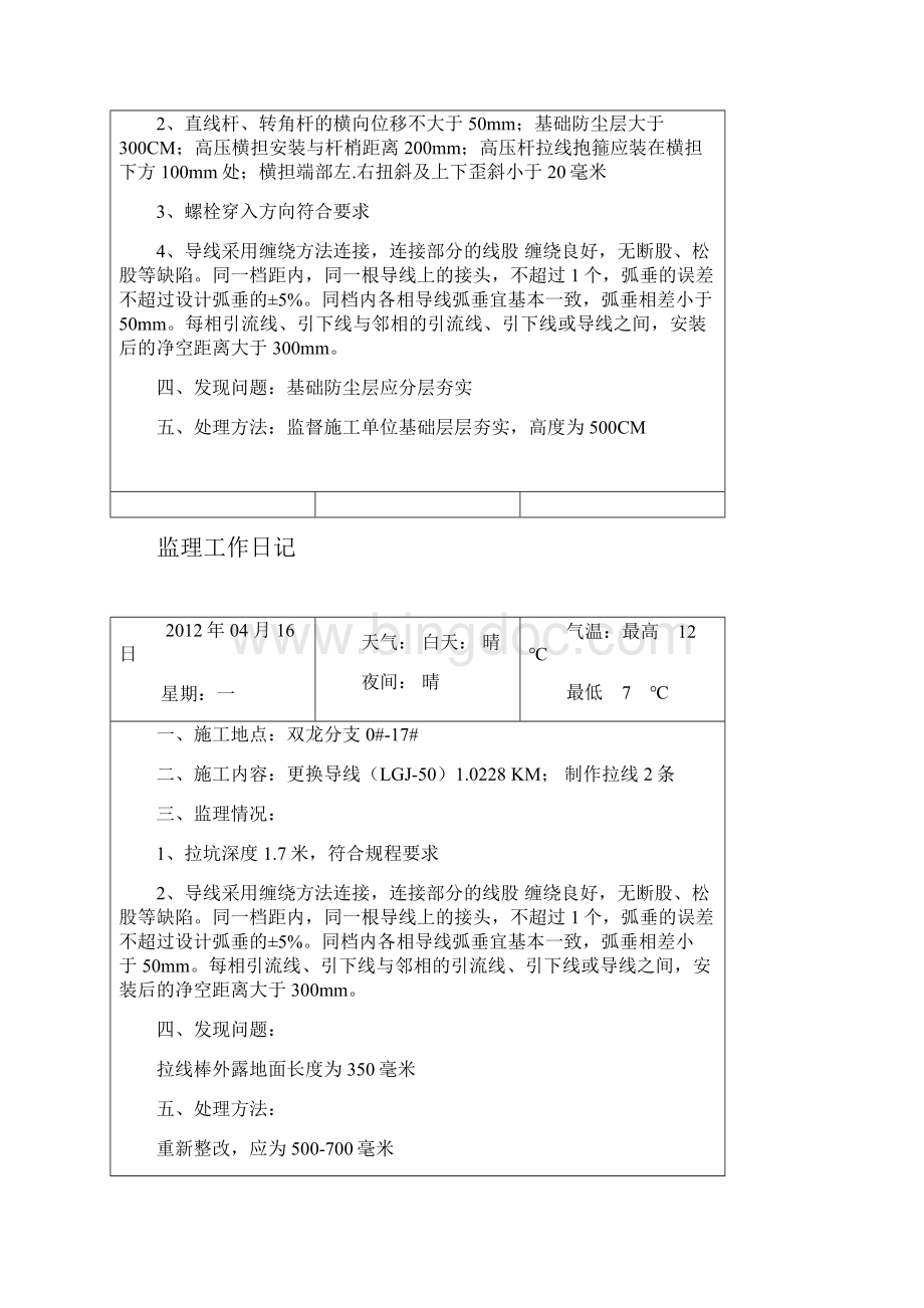 配网工程监理日记样本.docx_第2页