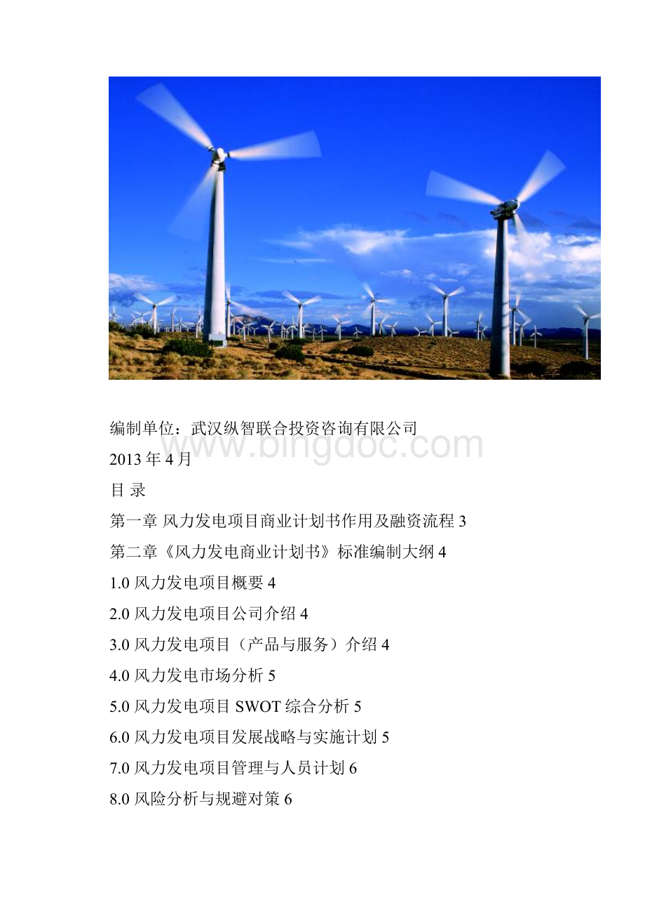 优秀风力发电项目商业计划书可行性研究报告.docx_第2页