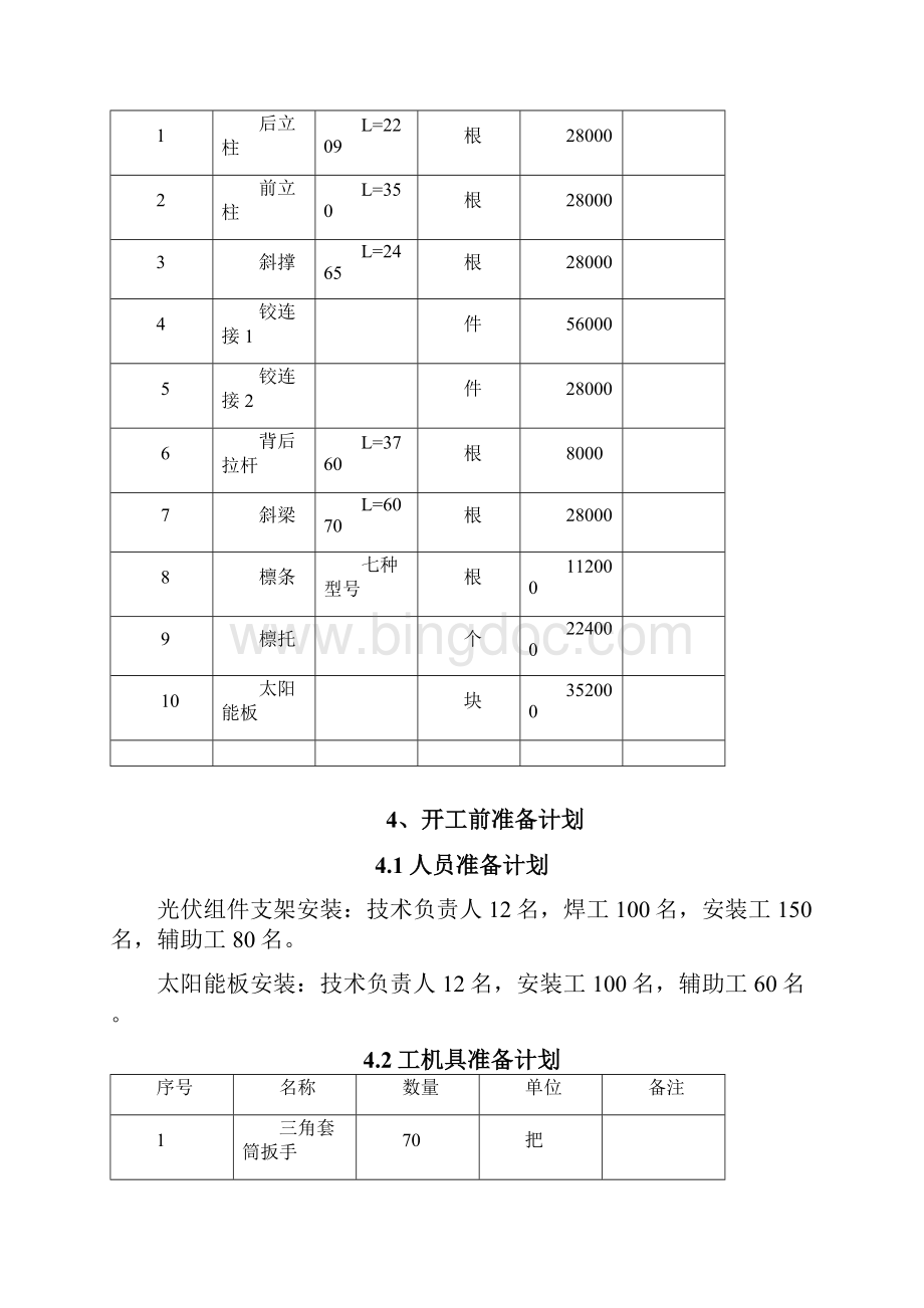 光伏组件支架及太阳能板安装施工方案Word文档格式.docx_第3页