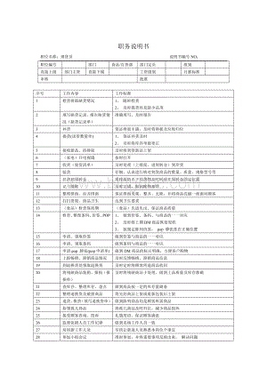 理货员职务说明书Word文件下载.doc