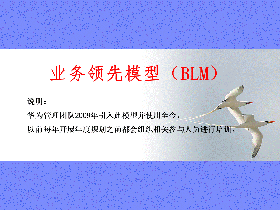 业务领先模型(BLM模型)--华为引入的年度规划思路PPT课件下载推荐.pptx