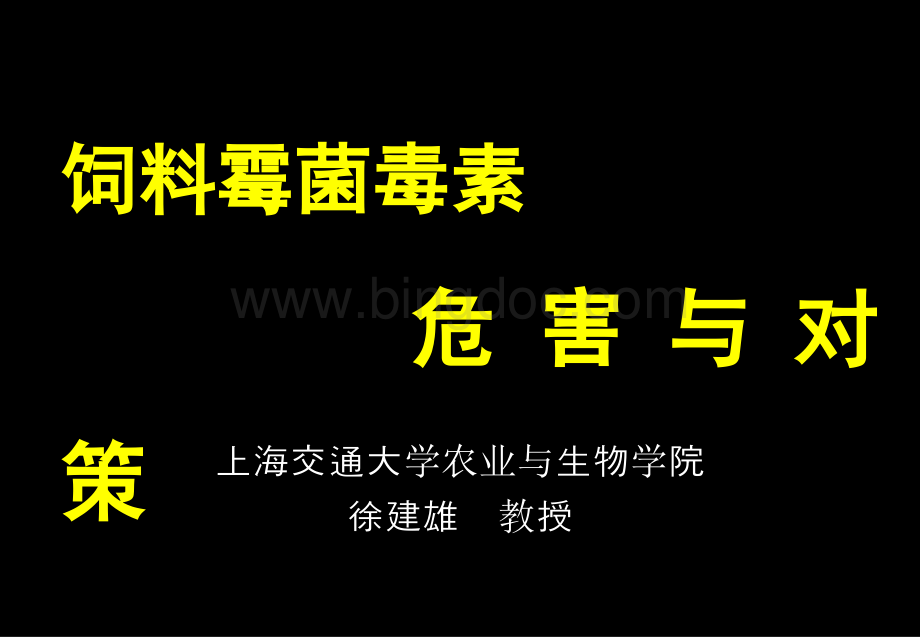 霉菌毒素危害与对策.ppt