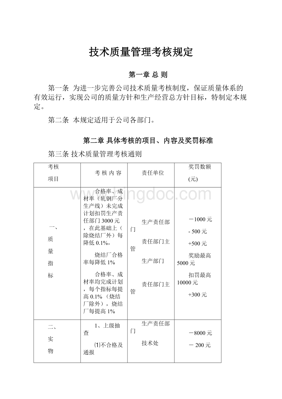 技术质量管理考核规定.docx