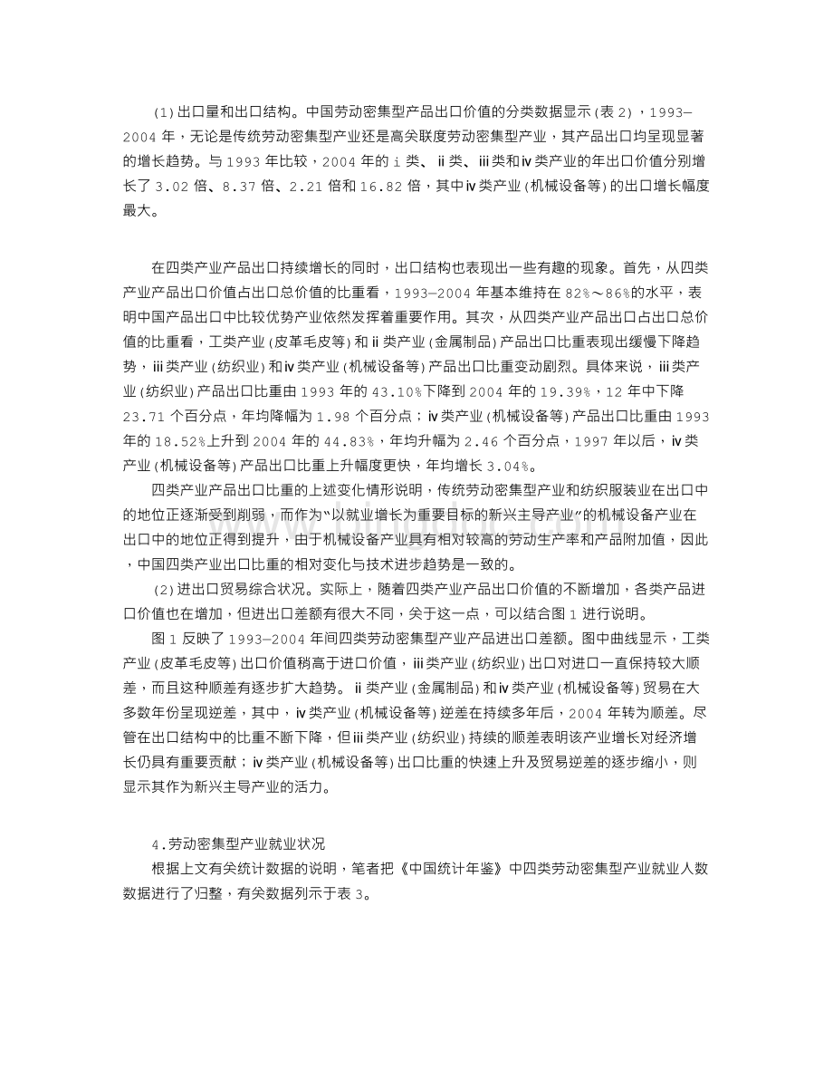 中国劳动密集型制造业出口和就业状况分析文档格式.doc_第3页