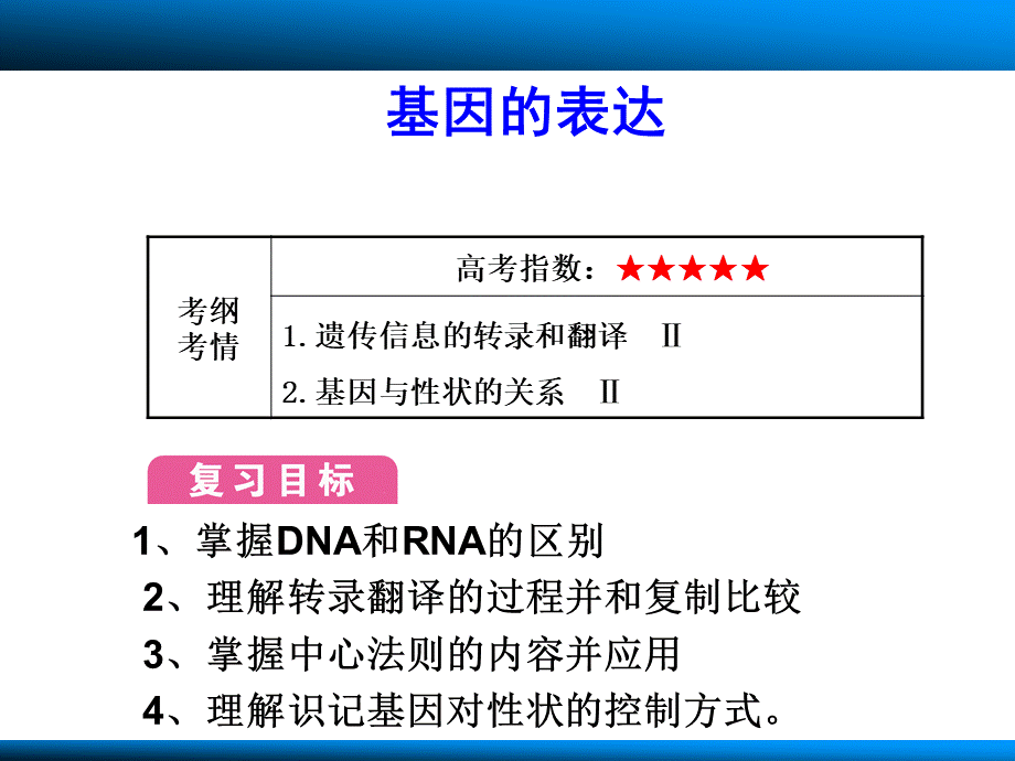 第十九讲基因表达.ppt