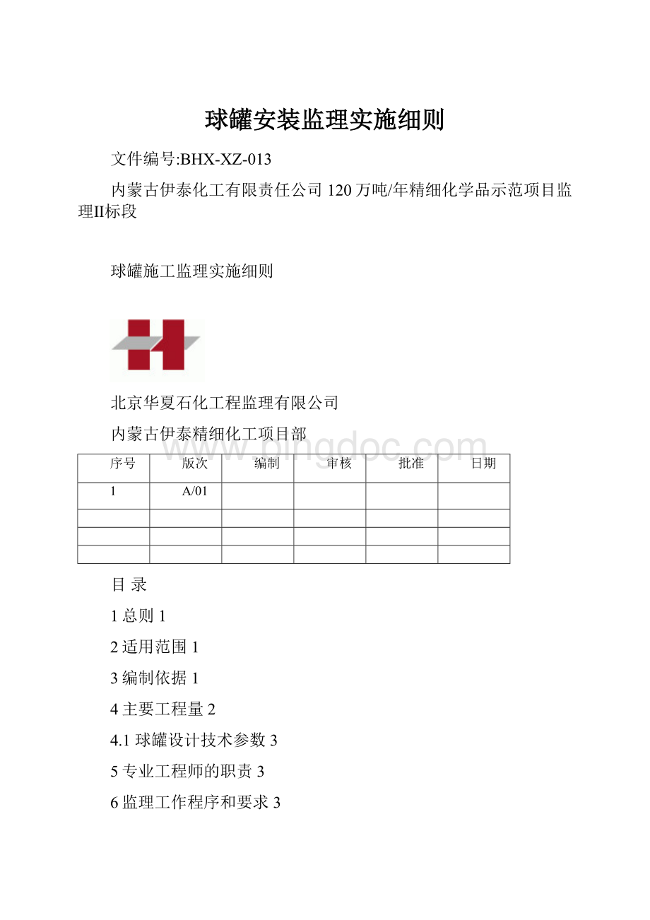 球罐安装监理实施细则.docx