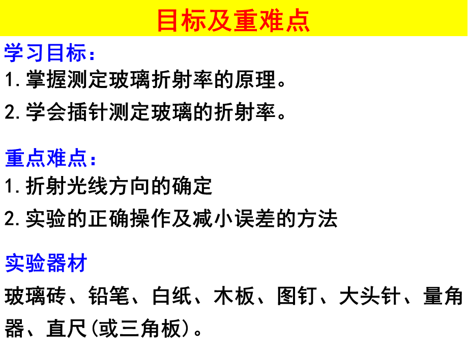 实验测定玻璃的折射率.ppt_第2页