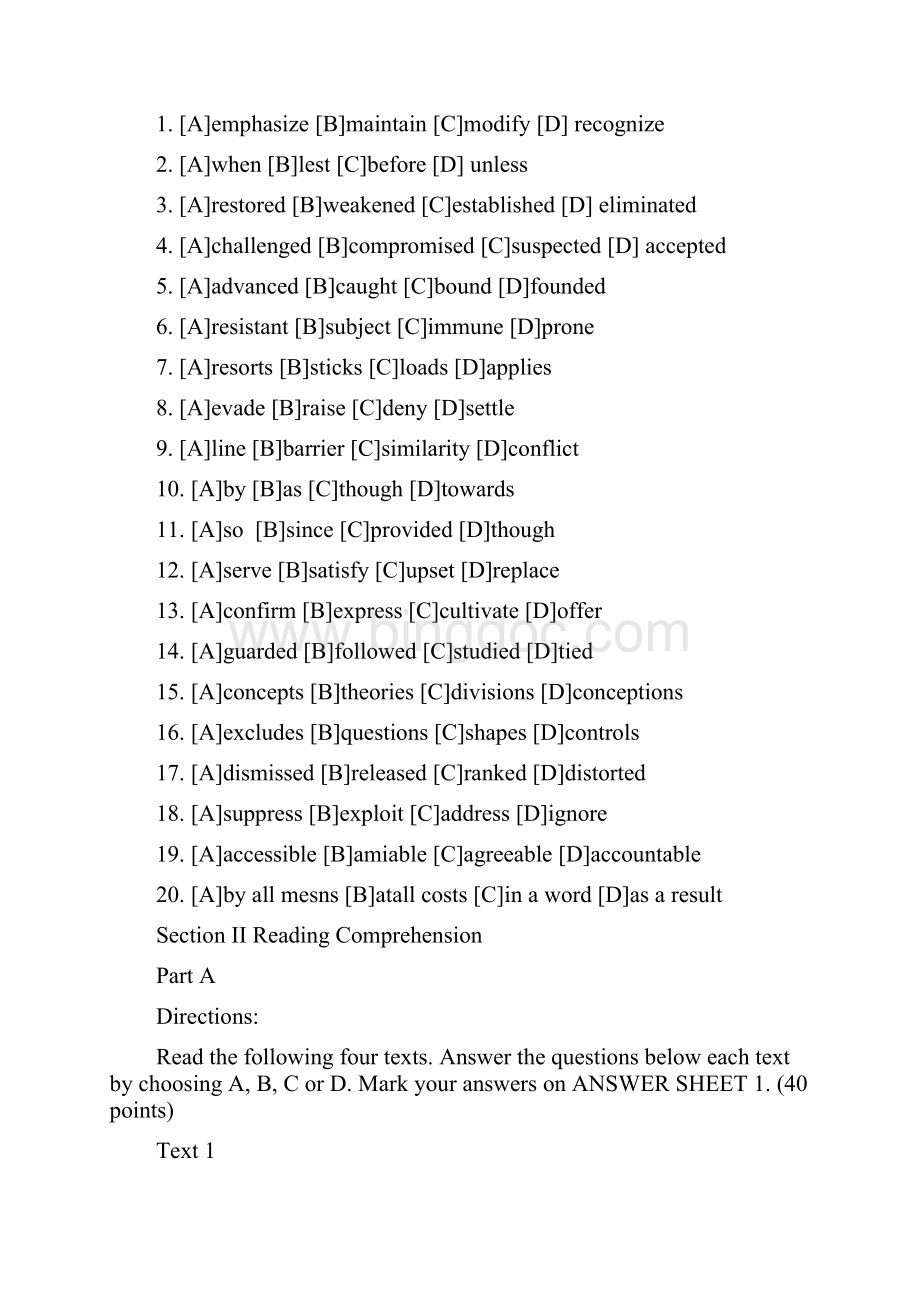 英语考研真题及答案Word格式文档下载.docx_第2页