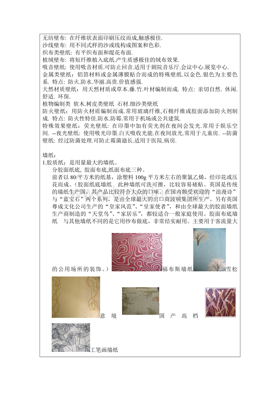 室内外装饰材料与施工工艺-009壁纸壁毯地毯及其它.doc_第2页