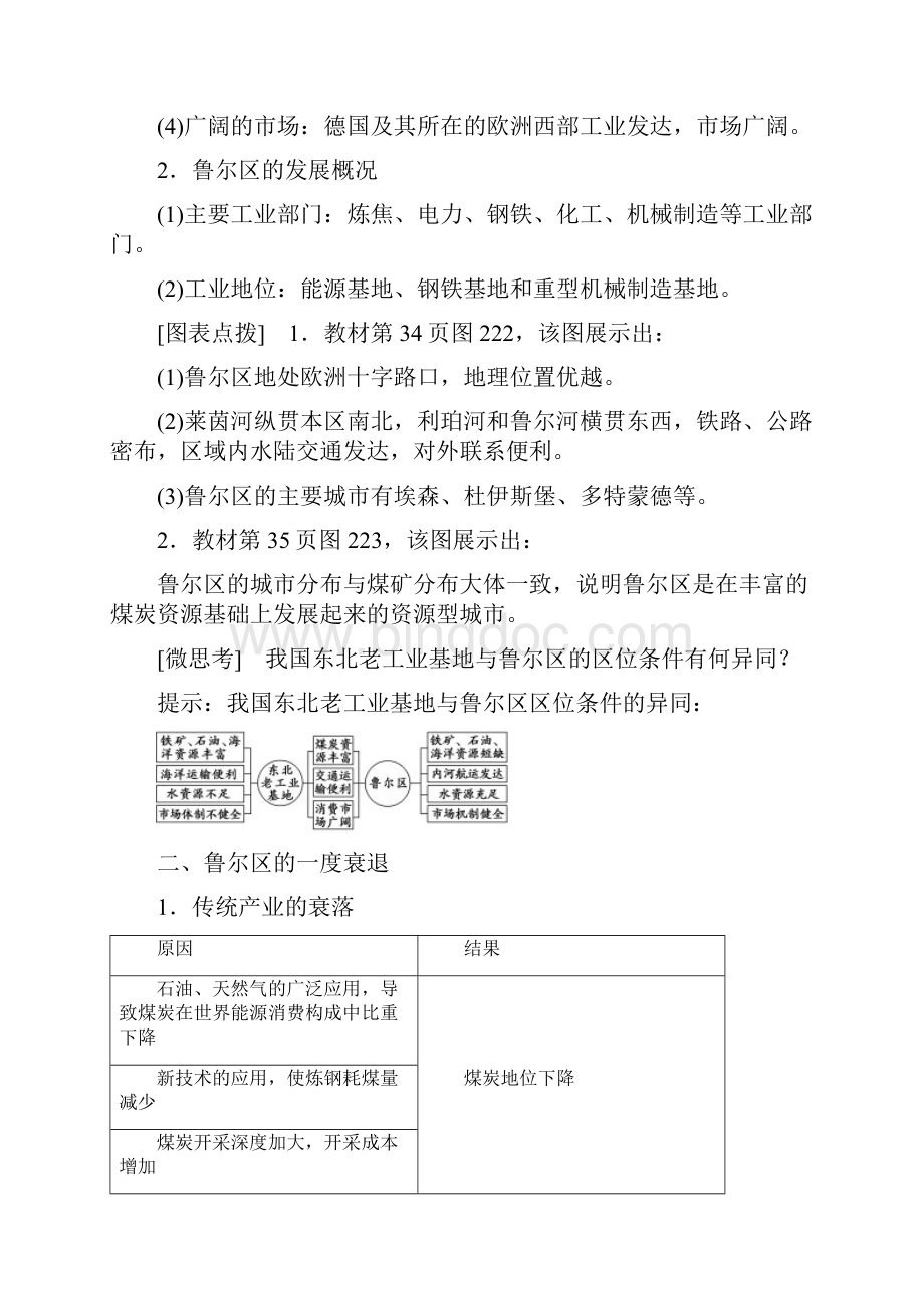 新教材高中地理第2单元不同类型区域的发展第2节资源枯竭地区的发展学案鲁教版选择性必修2Word文件下载.docx_第2页