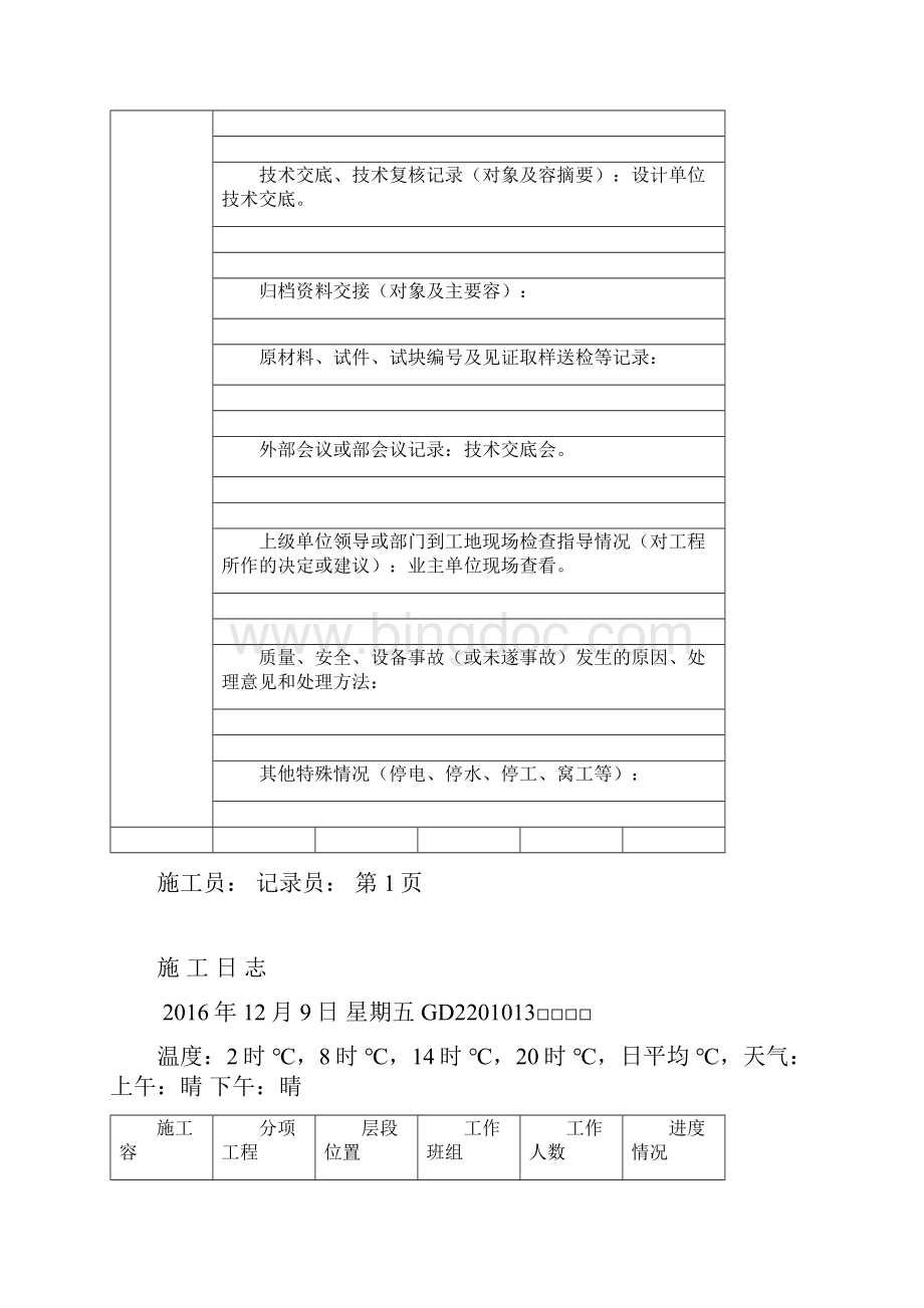 完整单位工程建筑施工日志Word文档下载推荐.docx_第3页