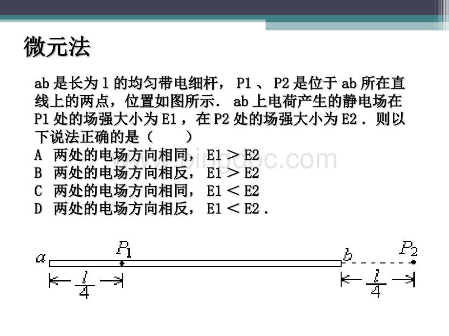 求解电场强度的几种特殊方法.ppt