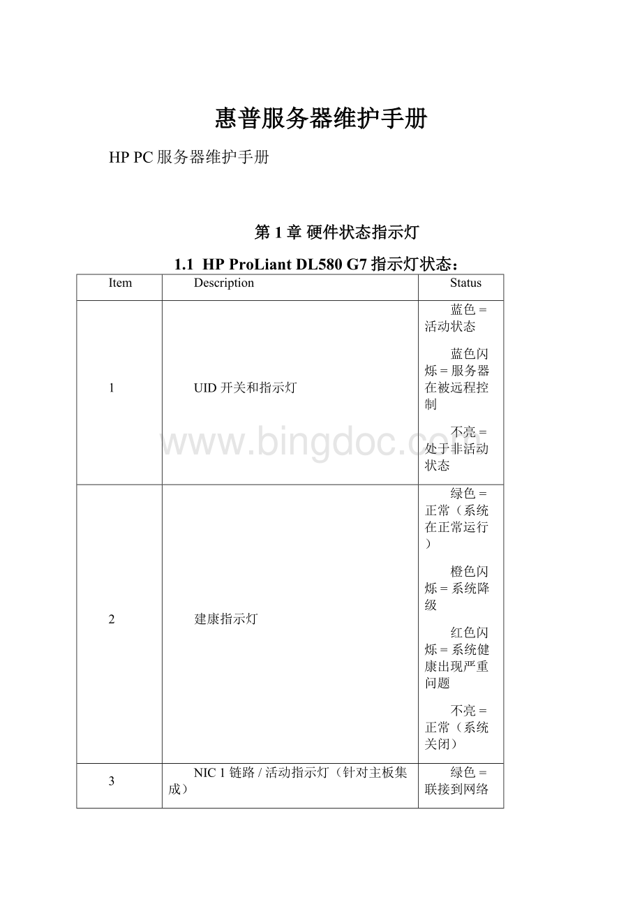 惠普服务器维护手册.docx_第1页