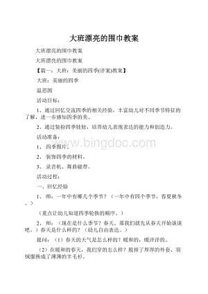 大班漂亮的围巾教案.docx