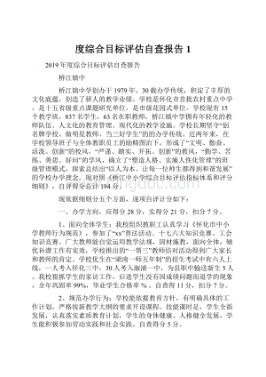 度综合目标评估自查报告1.docx