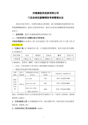 门店薪酬绩效考核制度-适用杭州Word文档格式.doc