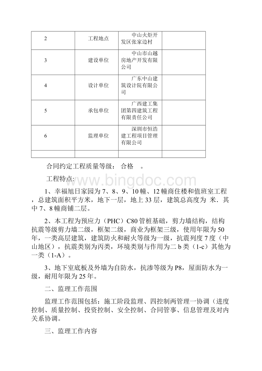 幸福旭日家园项目监理规划Word格式.docx_第3页