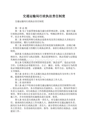 交通运输局行政执法责任制度.docx