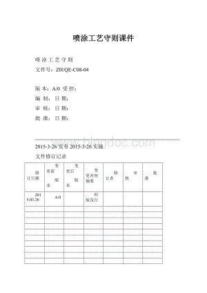 喷涂工艺守则课件.docx