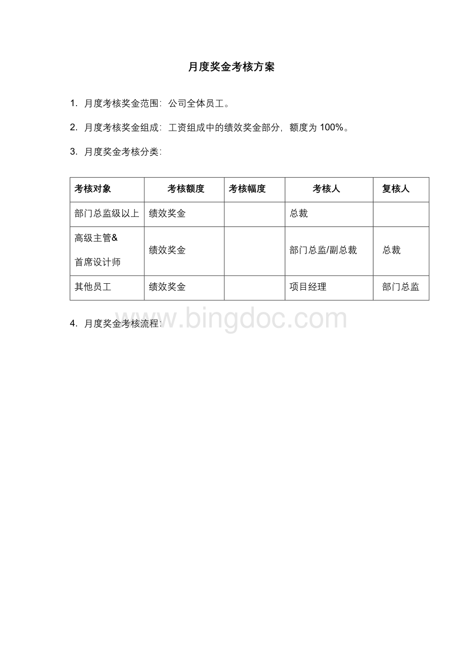 月度绩效考核方案Word格式文档下载.docx_第1页