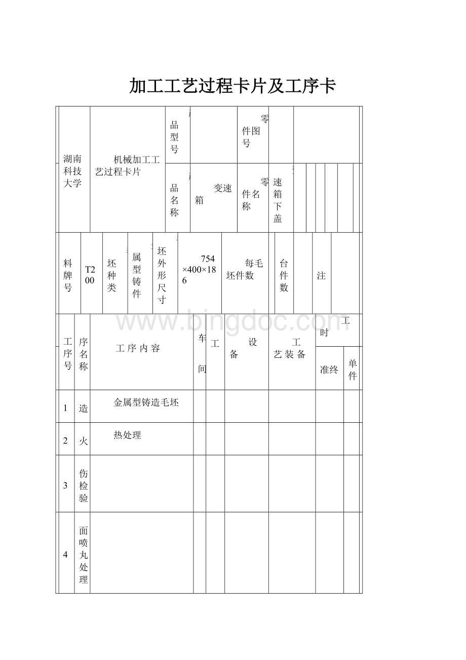 加工工艺过程卡片及工序卡Word文档格式.docx_第1页