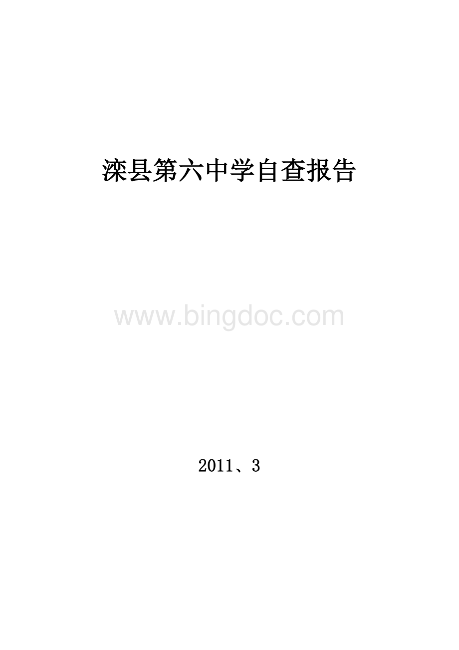 2011.3自查报告Word文件下载.doc