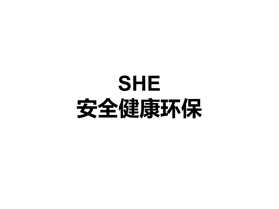SHE(安全、健康、环保).ppt