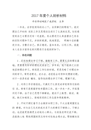 个人剖析材料.docx