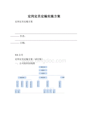 定岗定员定编实施方案.docx