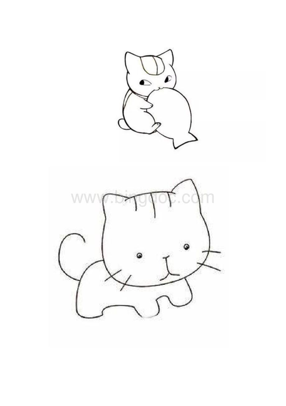 小猫简笔画 儿童简笔画图片大全.docx_第3页