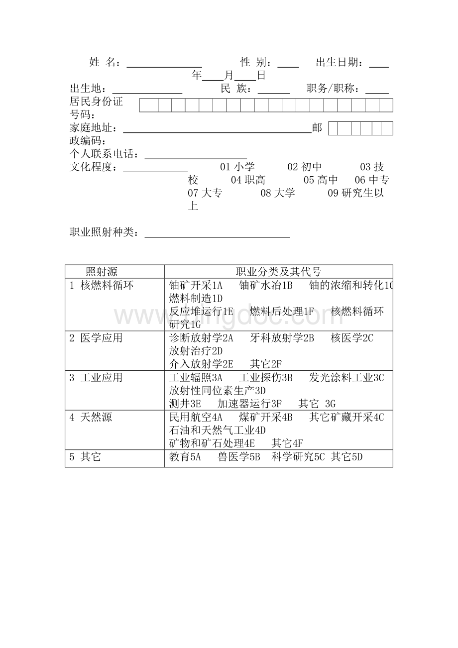 放射工作人员职业健康监护档案文档格式.doc_第2页