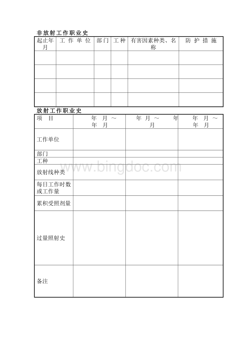 放射工作人员职业健康监护档案文档格式.doc_第3页