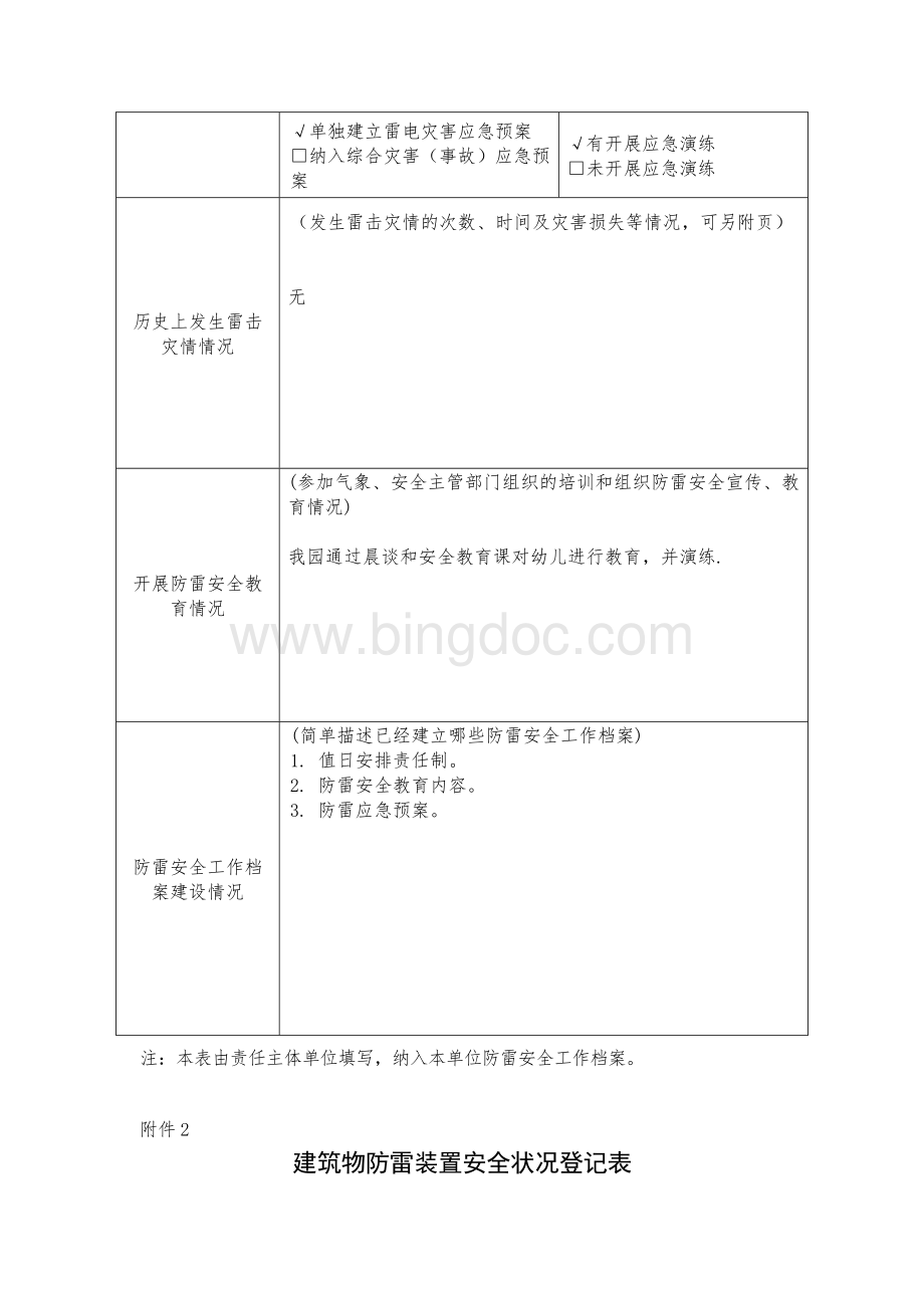 防雷安全工作自查登记表.doc_第2页