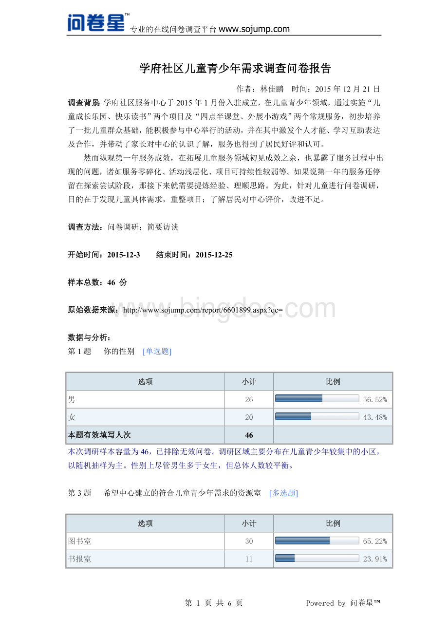 社区儿童青少年需求调查报告.doc_第1页