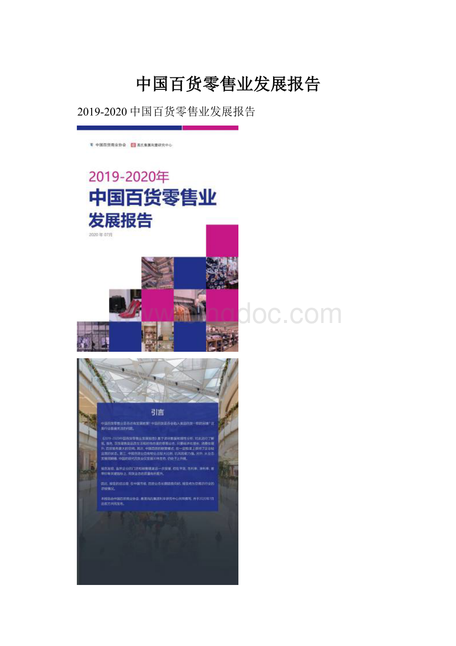 中国百货零售业发展报告.docx_第1页