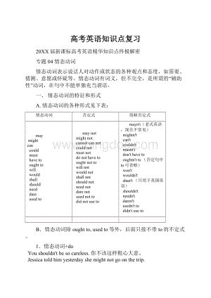 高考英语知识点复习.docx