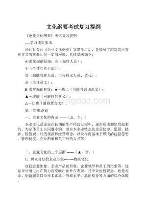 文化纲要考试复习提纲Word格式.docx