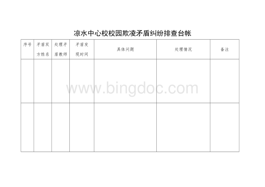 校园矛盾纠纷排查台帐文档格式.docx_第1页